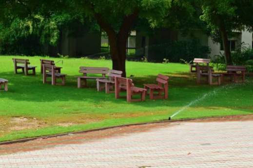 Lawns outside the lecture theatre